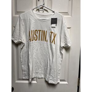 NWT Grayson Threads Womens T Shirt Austin Tx Short Sleeve White‎ New 1X 0159